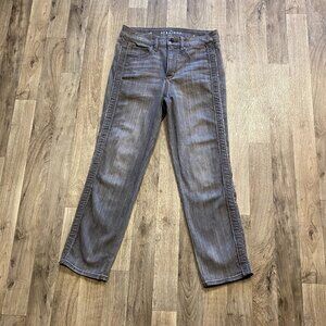 White House Black Market Gray Jeweled The Straight Size 6